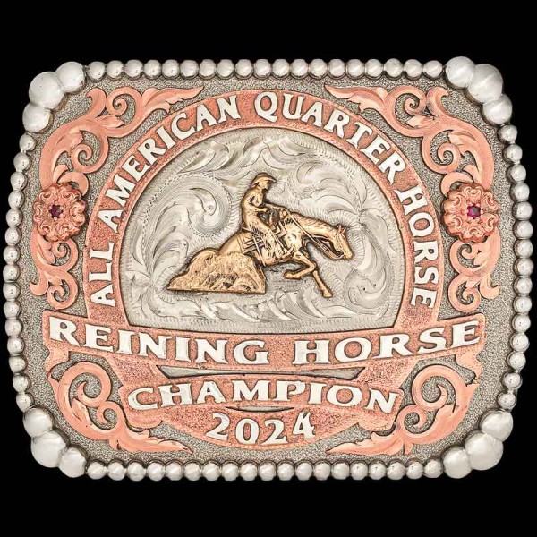 The Coopersville Custom Belt Buckle is a wonderful gift or trophy for any equestrian. Custmize thie beautiful western copper design for your rodeo event!