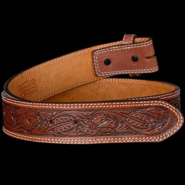 Lone Pine Leather Tooled Belt