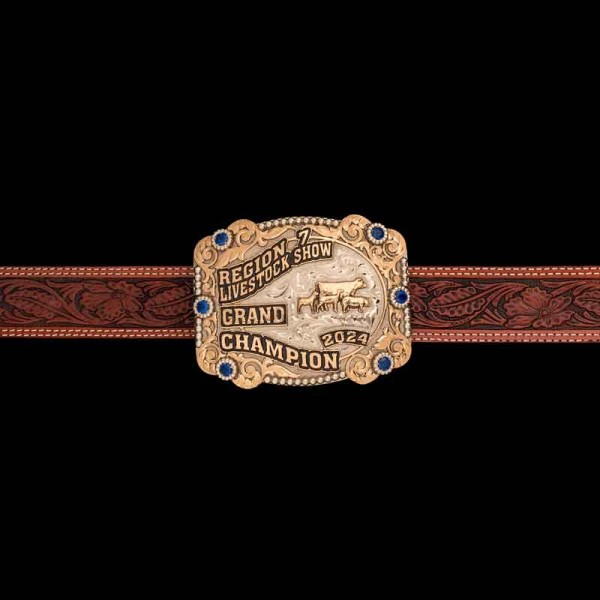 Lone Pine Leather Tooled Belt