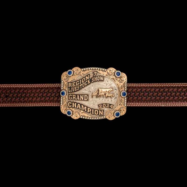 Black Cherry Leather Tooled Belt