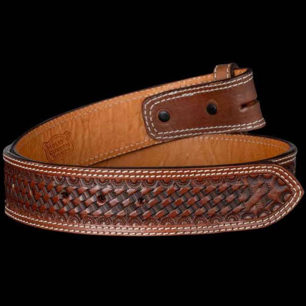 Black Cherry Leather Belt