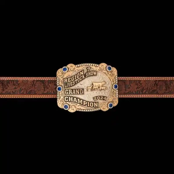 Virginia Sunflower Leather Belt