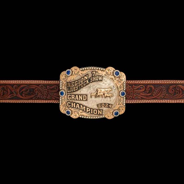 Crepe Myrtle Leather Tooled Belt