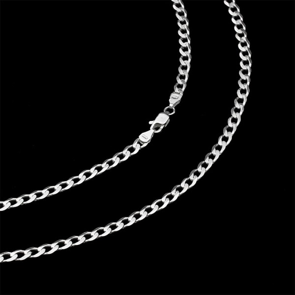 Elevate your style with our Large Curb Silver Chain, crafted from genuine sterling silver. Perfect for both men and women, this bold necklace chain is 24 inch long!