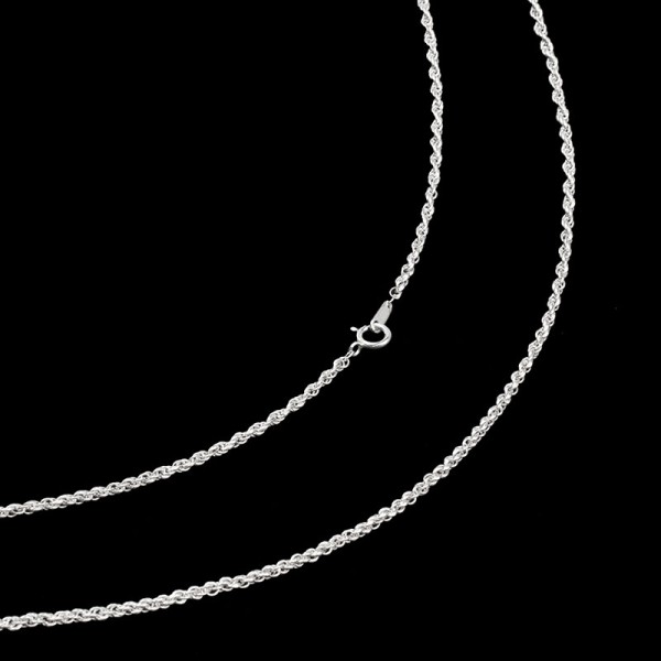 Introducing our Rope Silver Chain, a luxurious chain meticulously crafted from authentic sterling silver. Ideal for both men and women necklaces and jewelry pieces. Explore our collection now!