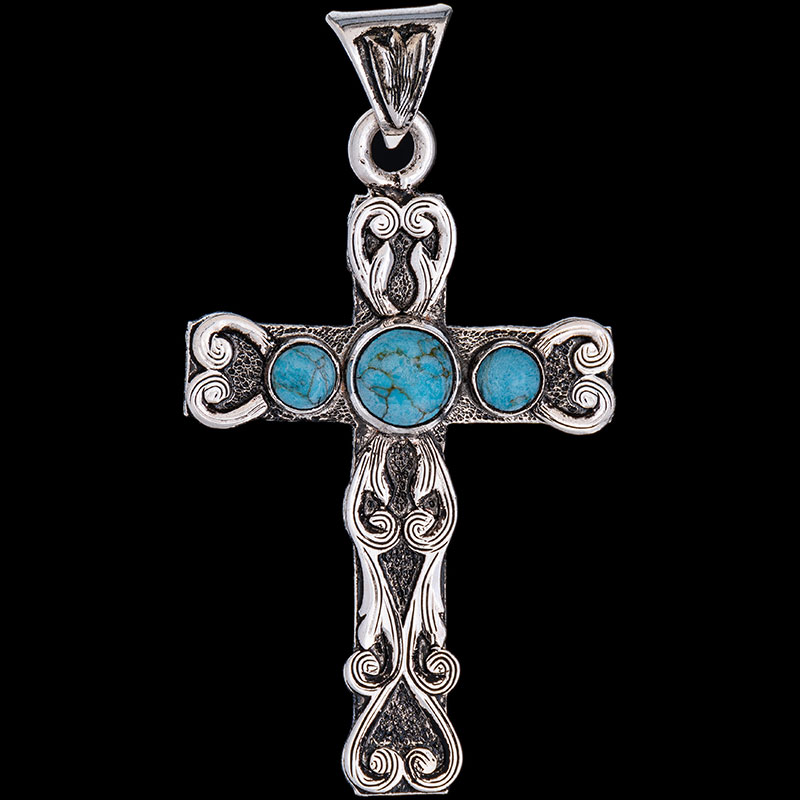 Twister 32110 Mens Scrolled Cross Necklace - 24 in. | Groupon