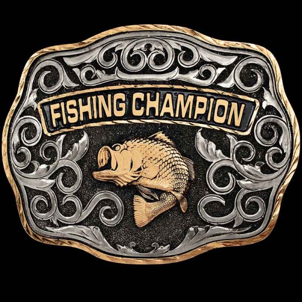 Reel in the excitement with our Fishing Champion Belt Buckle, now in stock! Crafted for those who love the thrill of the catch, get yours today!