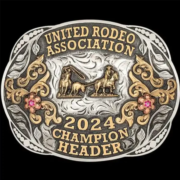 Feel the spirit of the Cowgirl with the Lucille Custom Belt Buckle. This beautiful western design is hand engraved on a german silver base and bronze lettering and scrolls. Customize it today!