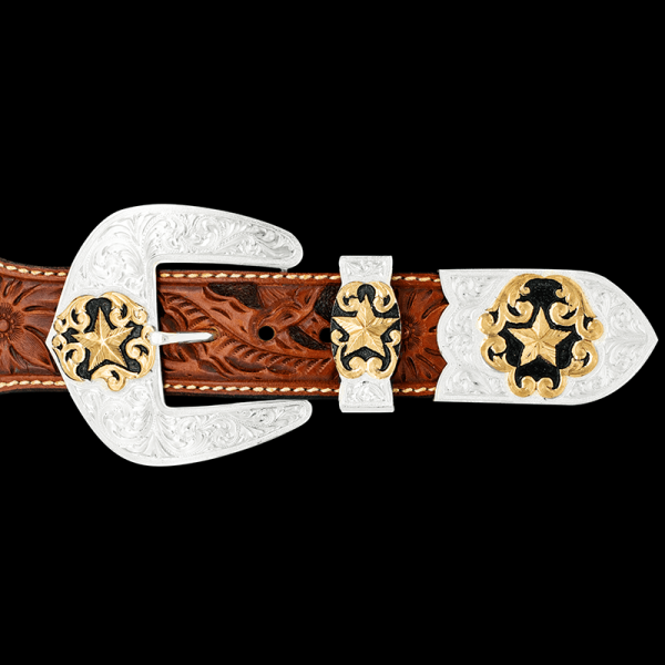 Pecos Custom Three Piece Buckle Set