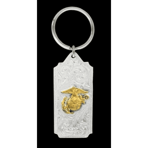 Gold USMC Keychain - Molly's Custom Silver