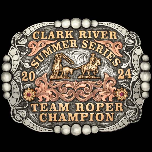 The Bisbee Custom Belt Buckle is built with a classic western style mixed with new design elements. Customize this belt buckle for your rodeo event today!