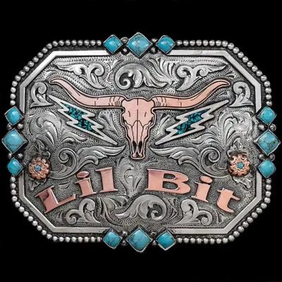 Diamond Turquoise Belt Buckle