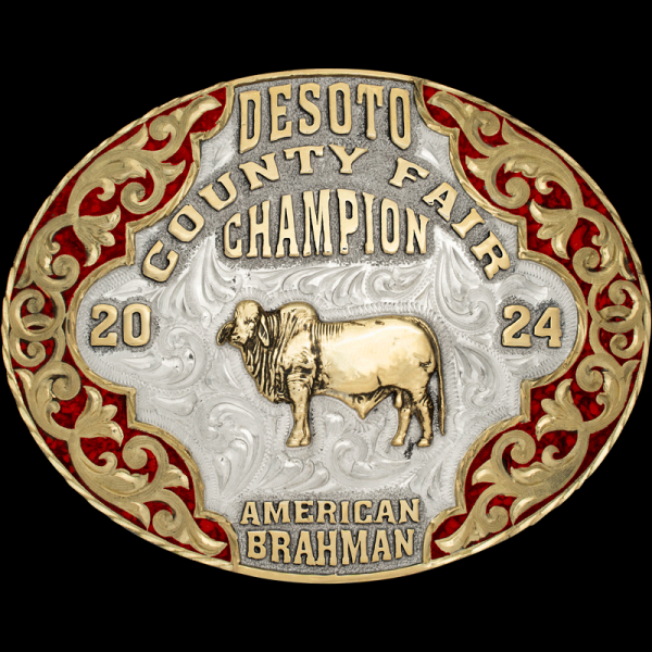 LUCKENBACH, Classic Rodeo buckle with a Twist! The 'Lukenbach' is a traditional Oval trophy buckle detailed with our signature Crushed Stones. Crafted with han