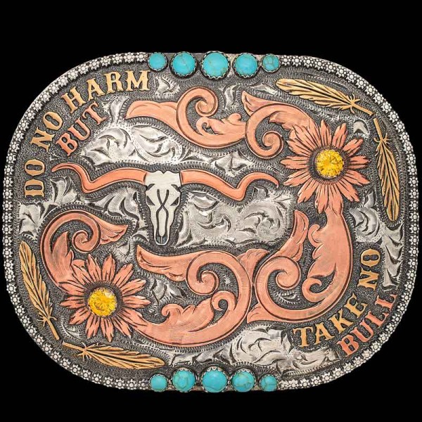 ELLIE, The Spirit of the Wild West resides on this buckle! The 'Ellie' is beautifully crafted on a hand-engraved German Silver base. Detailed with a berry