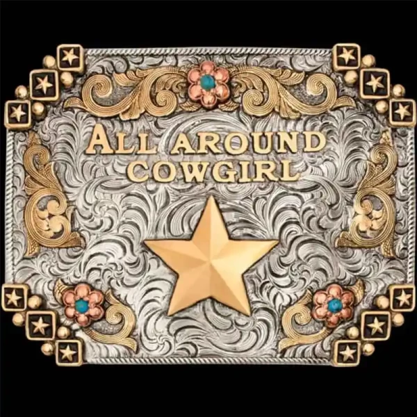 Our Rio Rancho Classic Custom Belt Buckle has been a big hit for all types of rodeo and livestock events. Customize it for the perfect trophy, award, or western gift!